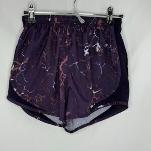 Nike Dri Fit Running Shorts Womens XS Purple Marble Lined 3in Inseam
